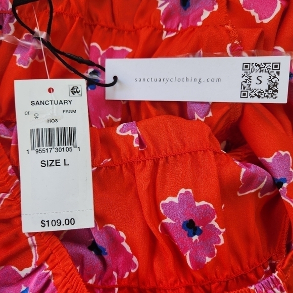 Sanctuary NWT Think of Me Smocked Crop Top Size Large - Picture 6 of 9